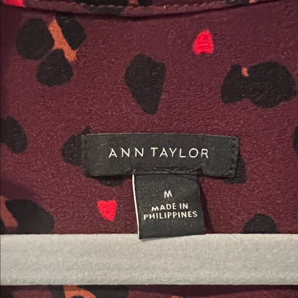 Sleeveless Maroon Animal Print Ruffle - Picture 2 of 4